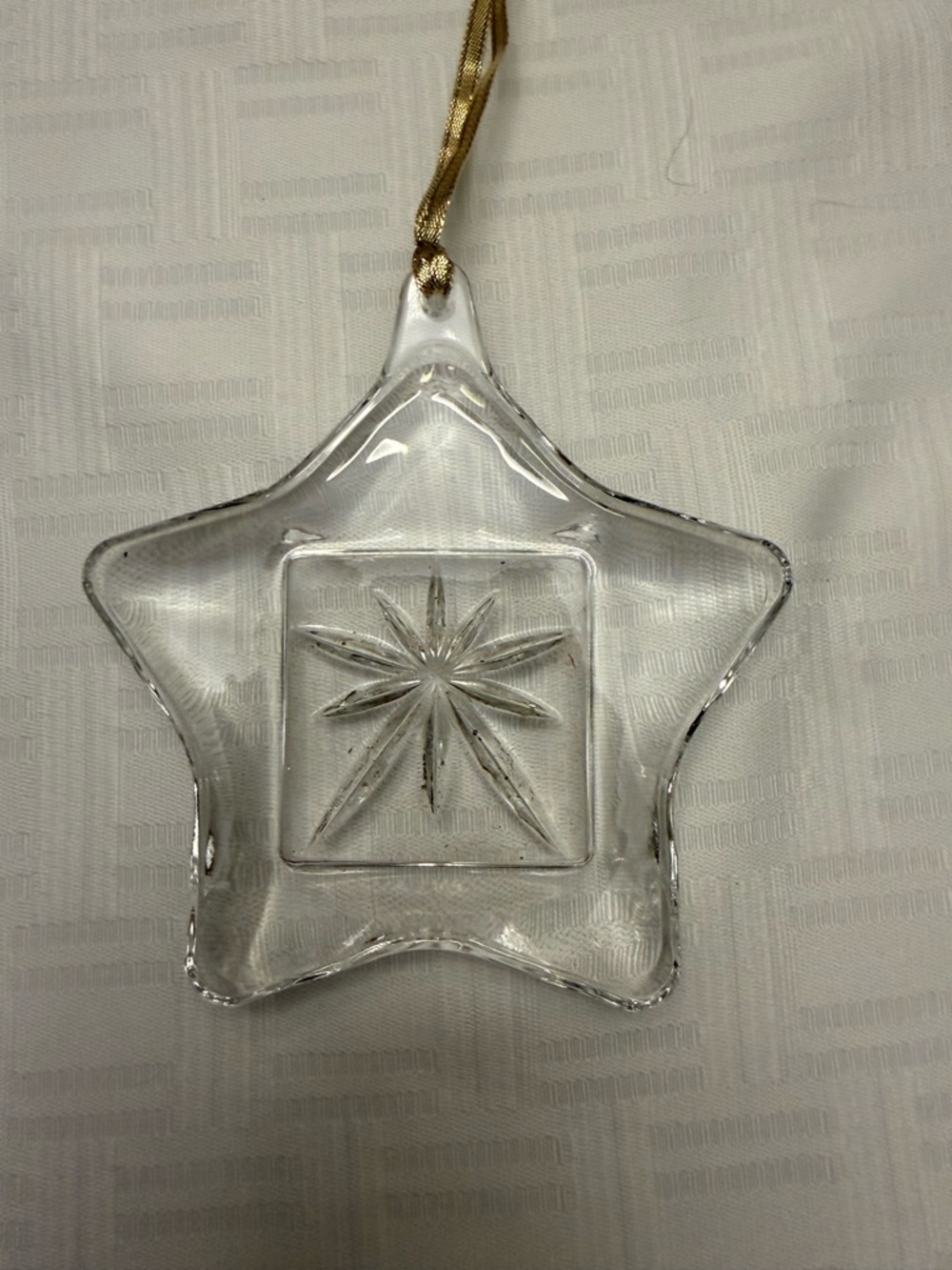 MIKASA 4.5” Crystal Star with Starburst Design Ornament